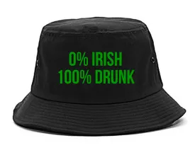 0% Irish 100% Drunk Funny St Patricks Day Mens Bucket Hat