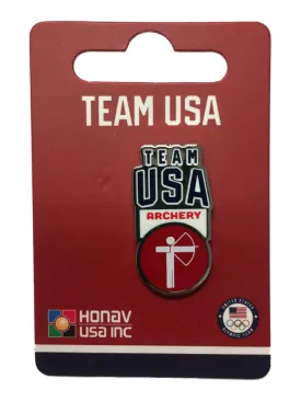 2020 Summer Olympics Tokyo Japan "Team USA" Archery Pictogram Metal Lapel Pin