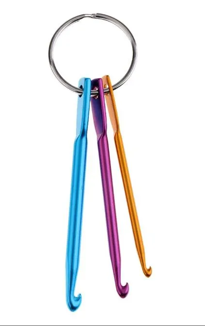 3 Piece Mini Crochet Hook Keychain