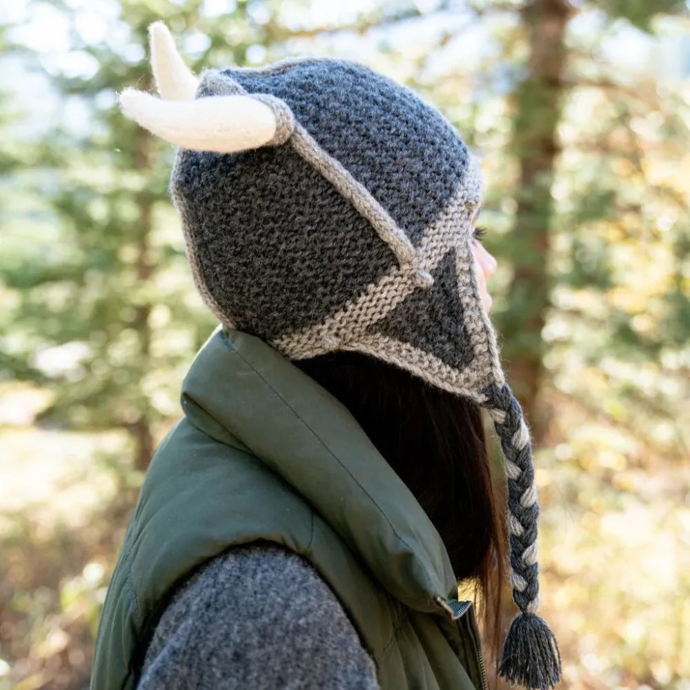 Adult Hand-knit Adventure Hat - Viking