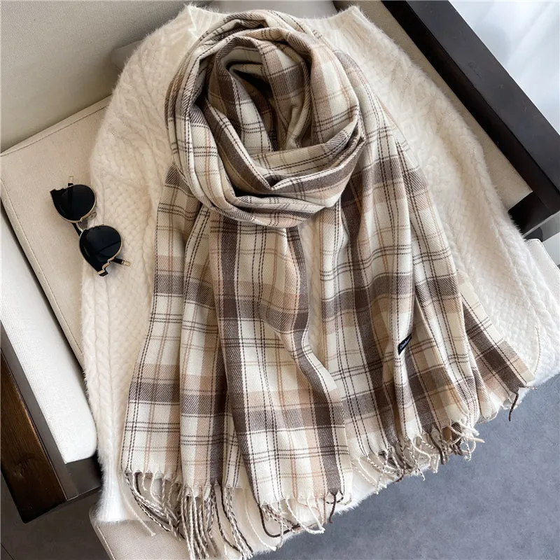 Autumn And Winter Thin Cashmere Long Scarf For Men And Women