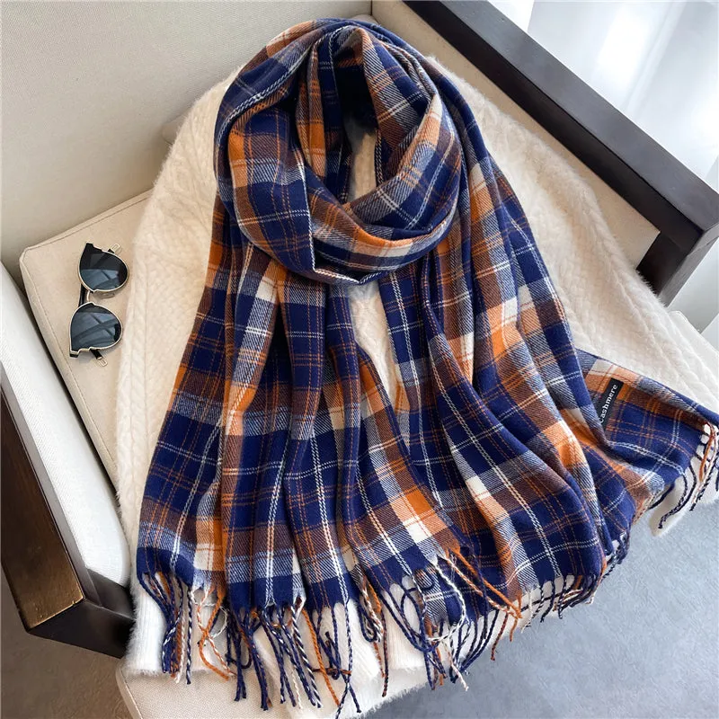 Autumn And Winter Thin Cashmere Long Scarf For Men And Women