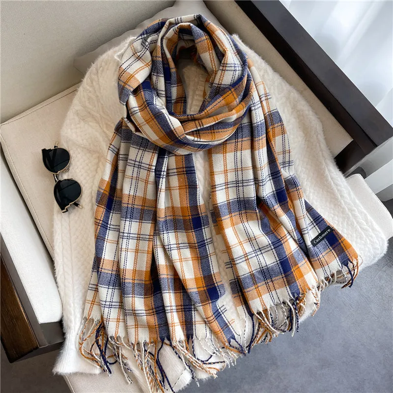 Autumn And Winter Thin Cashmere Long Scarf For Men And Women