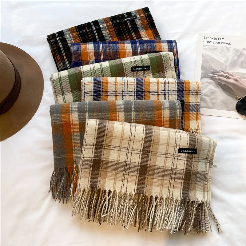 Autumn And Winter Thin Cashmere Long Scarf For Men And Women