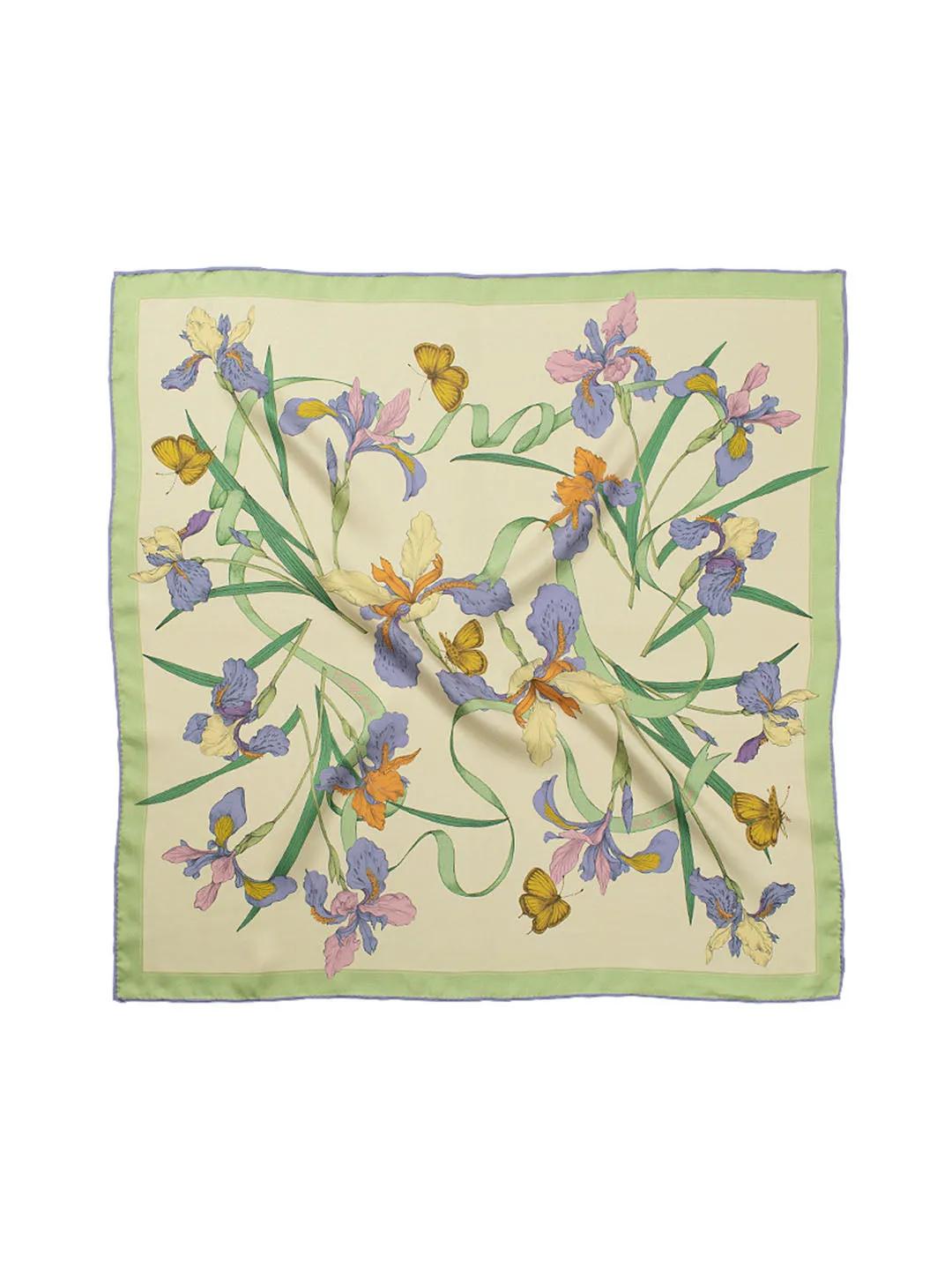 Chowxiaodou 16 Momme Iris Silk Twill Large Square Scarf 90*90