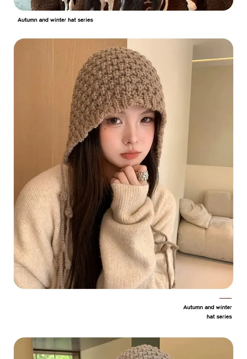 Cute New Year Women's Autumn and Winter Wool Tassel Hat