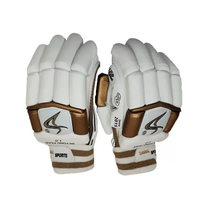 DS Sports 1.0 White Gold Batting Gloves Youth