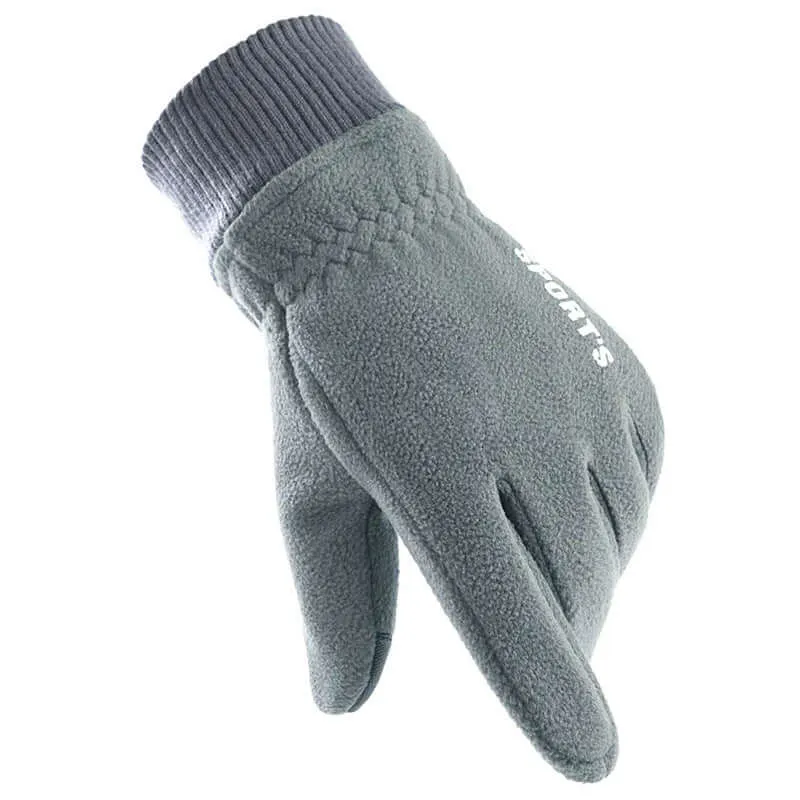 Glove men's winter shaft velvet plus velvet thick warm gloves cycling sports driving anti-slip warm touch screen gloves