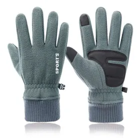 Glove men's winter shaft velvet plus velvet thick warm gloves cycling sports driving anti-slip warm touch screen gloves