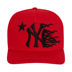 HS Studios NY Snapback Hat - Red