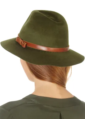 Khaki Green Trilby Hat