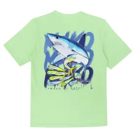 Kids Blue Pointer Short Sleeve Green T-Shirt