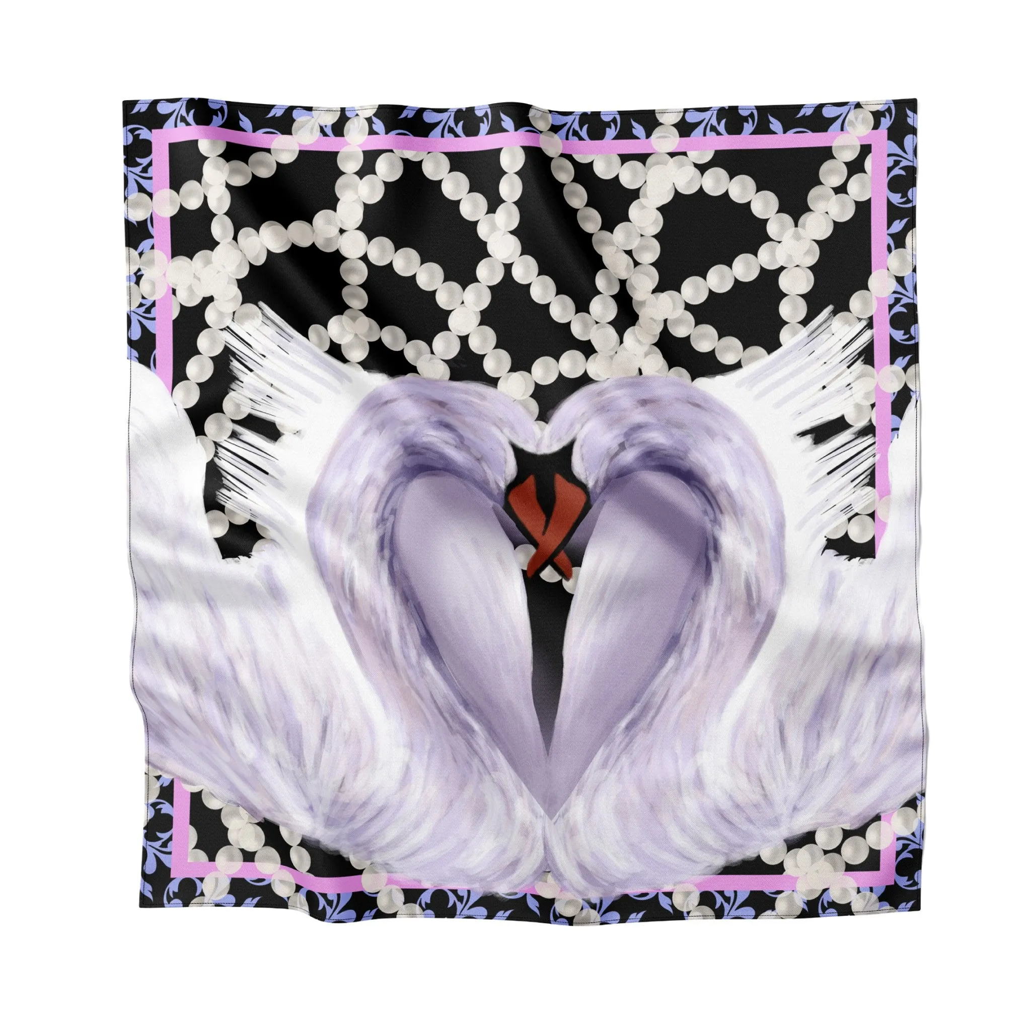 Lola Silk Blend Scarf - Pearl Swan