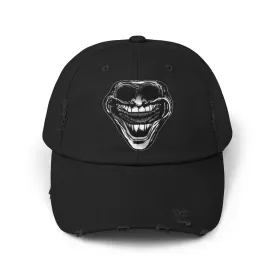 MEN'S AND WOMEN'S Distressed Cap with Grinning Joker Graphic - Perfect for Casual Wear and Halloween