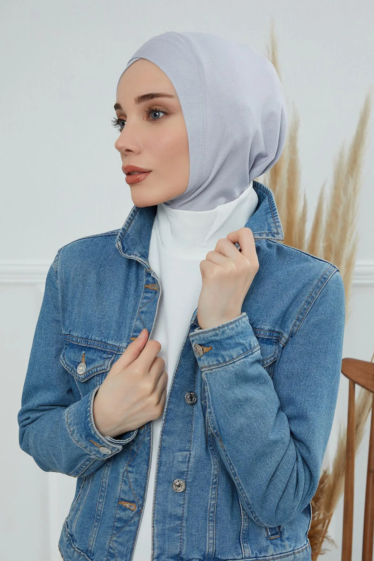 Minimalist Design Cotton Under Scarf Bonnet, Soft and Breathable Inner Hijab Cap, Easy Wear Cotton Bonnet Turban Ninja Cap,TB-4