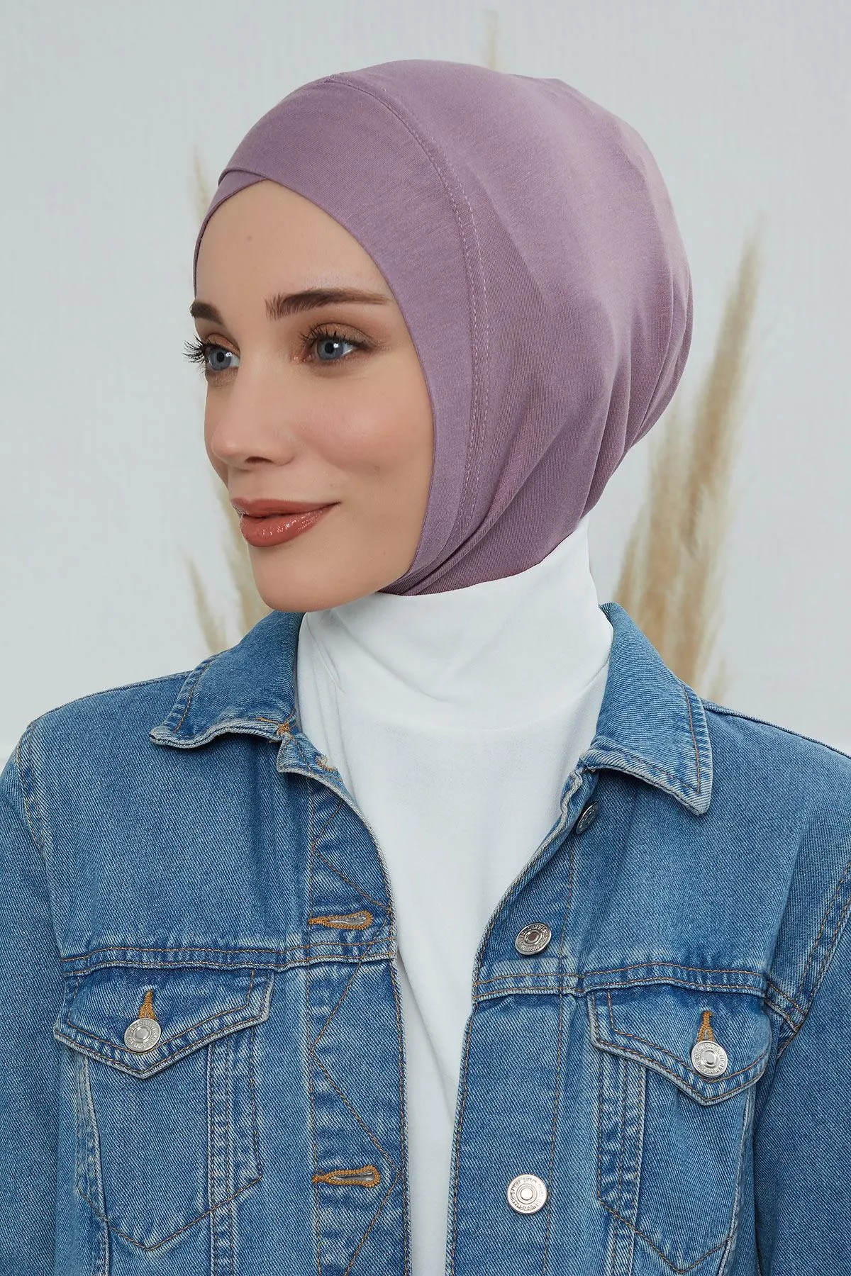 Minimalist Design Cotton Under Scarf Bonnet, Soft and Breathable Inner Hijab Cap, Easy Wear Cotton Bonnet Turban Ninja Cap,TB-4