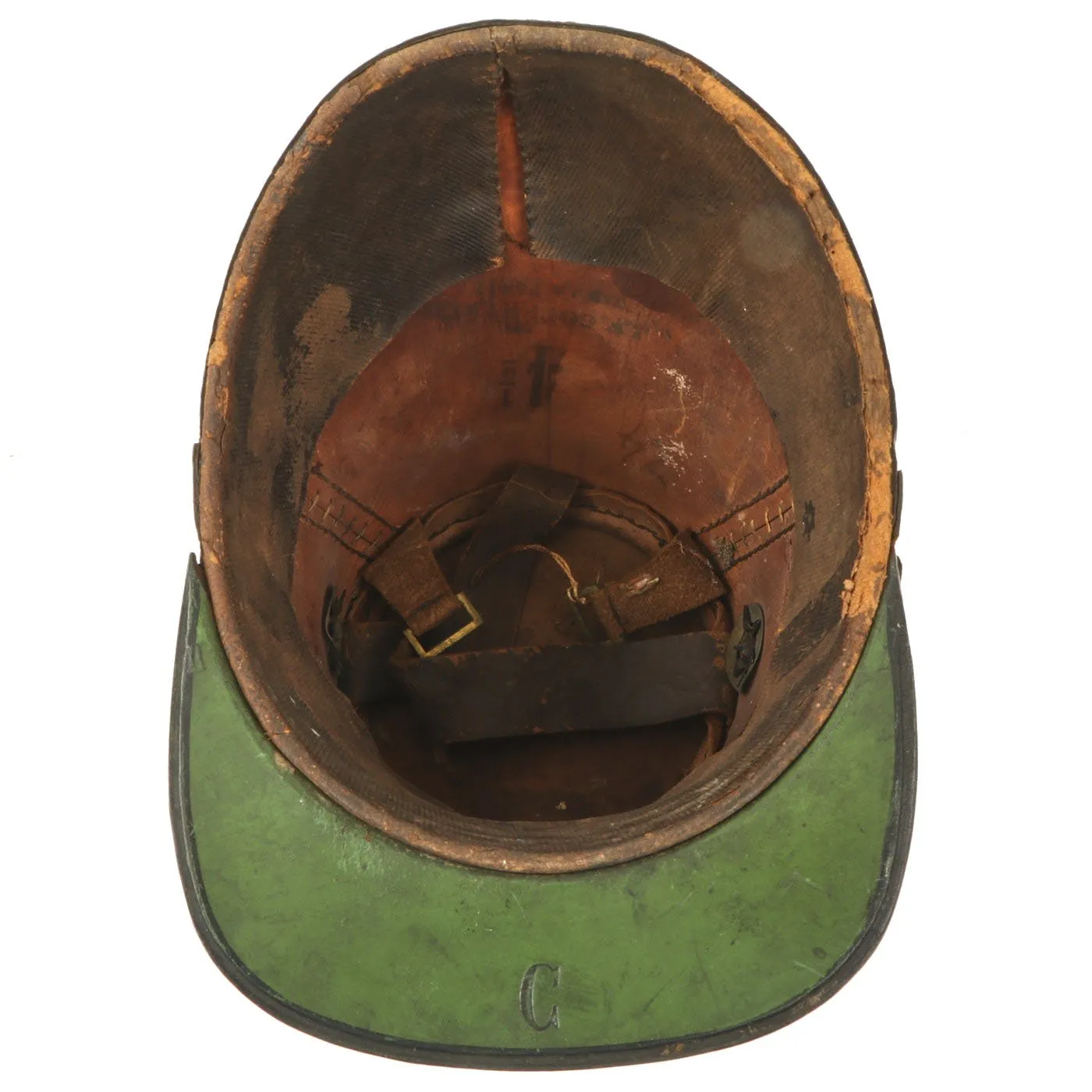 Original French Second Empire Model 1860 Enlisted Leather Shako