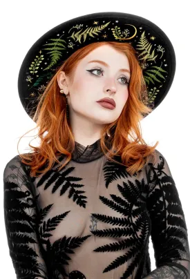 Restyle - Herbal Witch - Wide Brim Witchy Hat