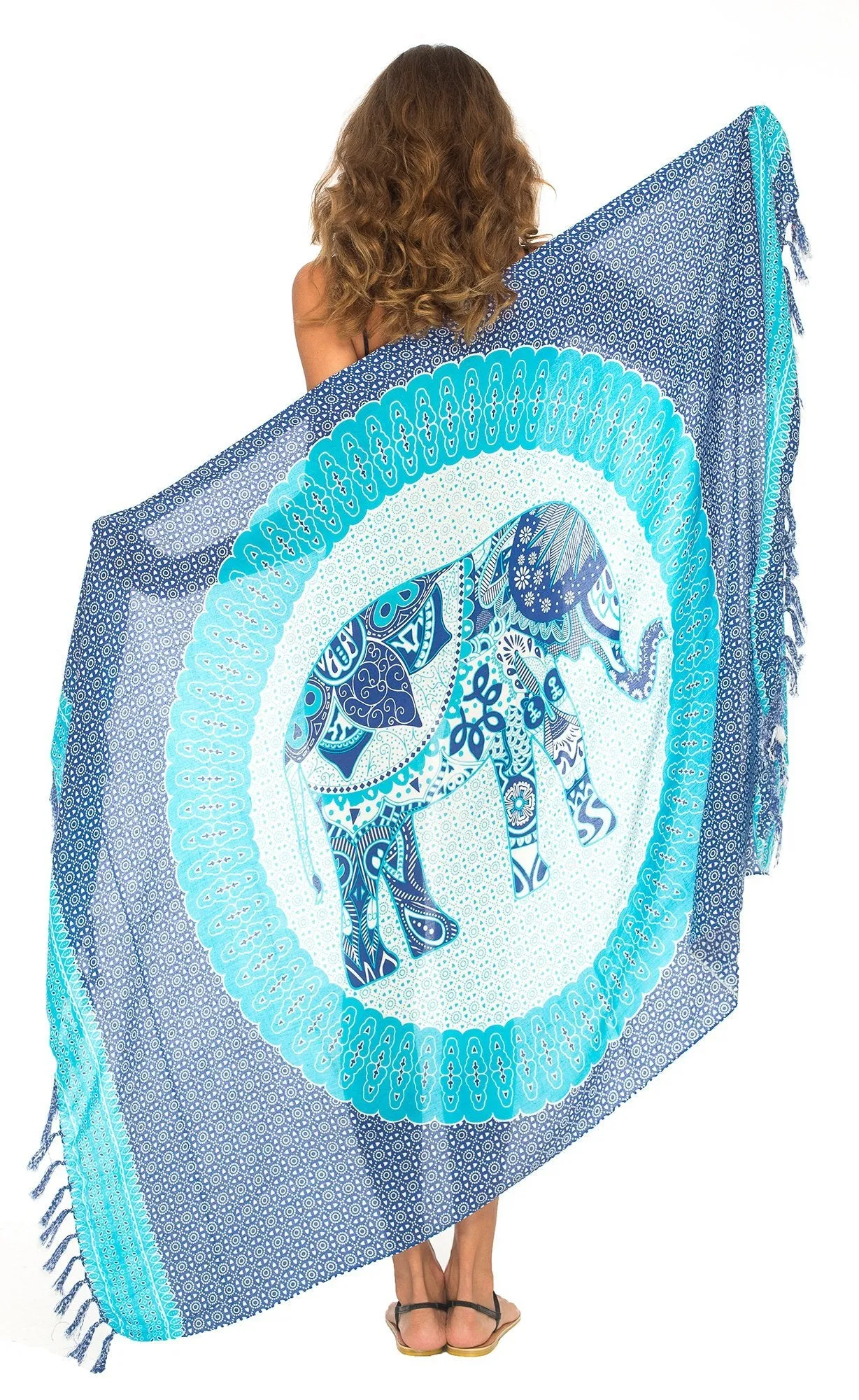 Tribal Elephant Mandala Design Sarong