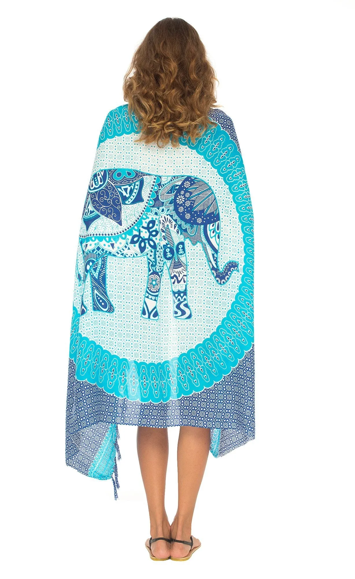 Tribal Elephant Mandala Design Sarong