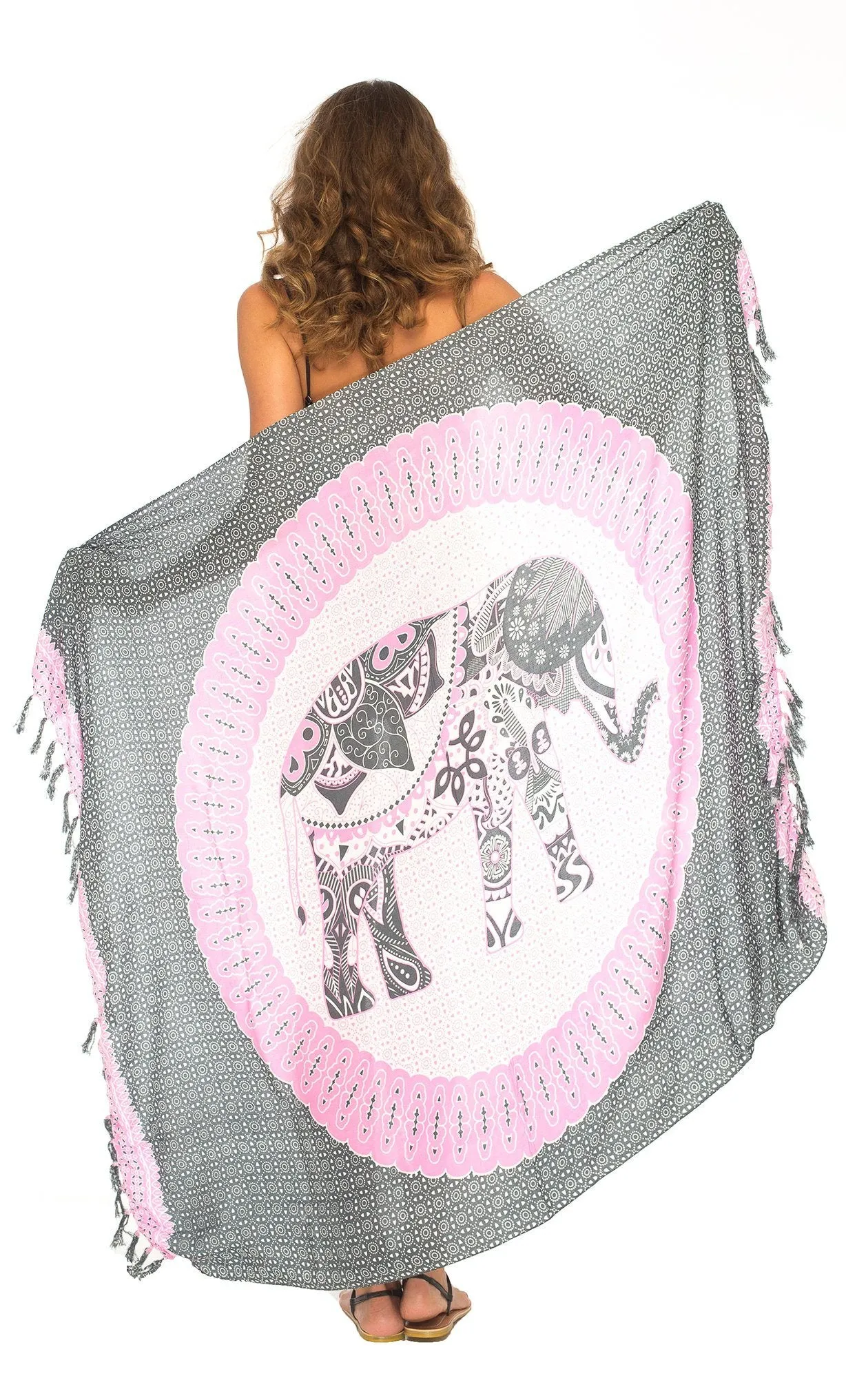 Tribal Elephant Mandala Design Sarong